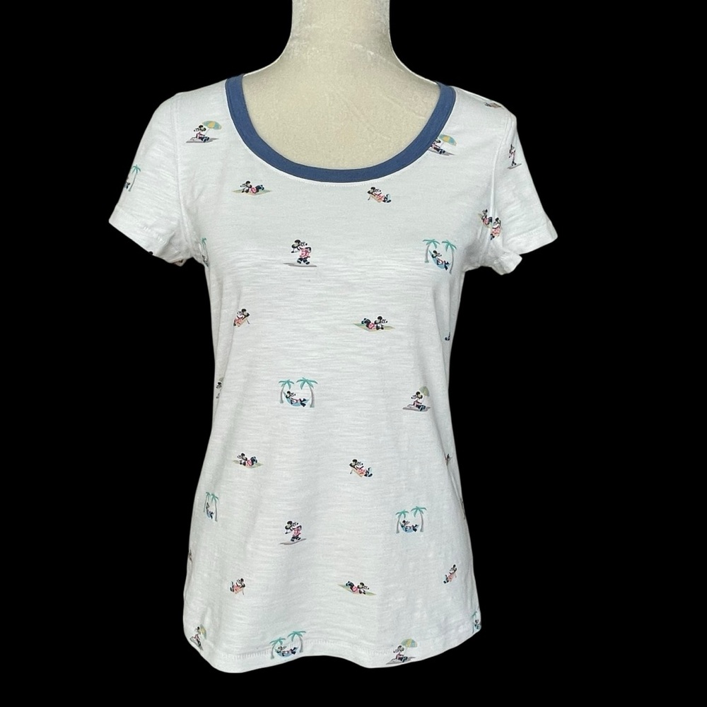Disney Parks Collection by Tommy Bahama Minnie Mouse Sea Tropical Print Tee S